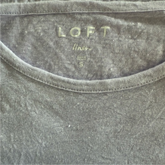 Loft linen light purple tshirt blouse women’s small boho - Picture 5 of 6